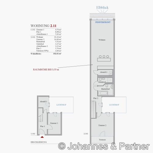 Grundriss der WE 2.11