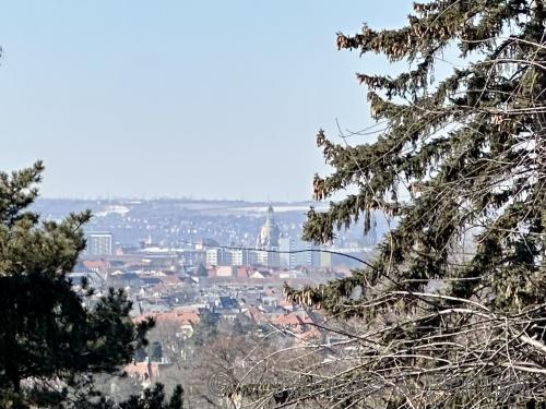 Blick aus dem Schlafzimmer zur Frauenkirche